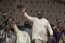 Macky Sall lors de la campagne présidentielle de 2019. © Sylvain Cherkaoui pour JA