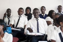 Vue d’une salle de classe à Dakar (image d’illustration). © Sylvain Cherkaoui pour Jeune Afrique