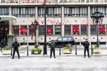 Le ministère de l’Intérieur, à Tunis. © Nicolas Fauqué