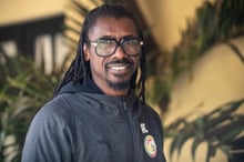 Aliou Cissé à Saly le 4 juin 2019 lors de l’ouverture du stage de préparation pour la CAN 2019. © Sylvain Cherkaoui pour JA