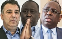 De gauche à droite : l’hommes d’affaires Frank Timis, Aliou Sall et Macky Sall, le président sénégalais. © Photomontage / Photos : K. Lathigra pour JA / Youri Lenquette pour JA / Sylvain Cherkaoui/Cosmos pour JA