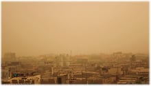 Une tempête de sable à Dakar, en janvier 2015. © Wikimedia Commons