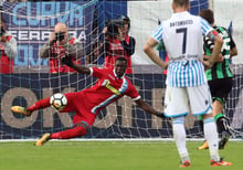 Alfred Gomis, le 22 octobre 2017, en Italie. © Elisabetta Baracchi/AP/SIPA