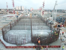 Chantier du terminal gazier du champ Grand Tortue Ahmeyim pour BP Sénégal-Mauritanie © Eiffage