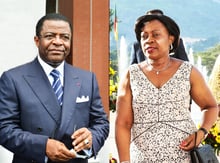 Alain Mebe Ngo’o lors d’une cérémonie officielle à Yaoundé en juin 2018 Mme Mebe Ngo’o Lors d’uen cérémonie au Palais de l’Unité. © DR