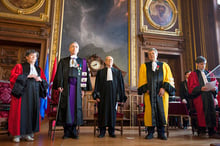 Cérémonie de distinction du président tunisien Béji Caid Essebssi à la Sorbonne, à Paris, en 2015. © Ons Abid pour JA