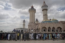 Lors du Magal de Touba, ville sainte de la confrérie mouride, le 6 octobre 2020. © Leo Correa/AP/SIPA