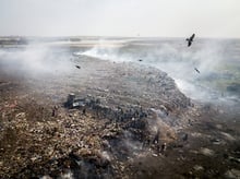 La décharge de Mbeubeuss, dans la banlieue de Dakar. © Sylvain Cherkaoui pour JA