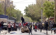 Affrontements entre manifestants et forces de sécurité à Dakar, le 5 mars 2021 © Seyllou/AFP