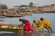 Plage de Soumbédioune, à Dakar. © Pierre GLEIZES/REA