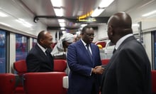 Le président Macky Sall dans un TER, la gare de Dakar, le 14 janvier 2019. © DR / présidence Sénégal