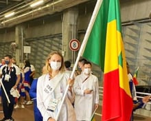 Jeanne Boutbien, l’athlète sénégalaise porte-drapeau lors des JO de Tokyo. © DR