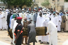 Lors de l’enterrement de Hissène Habré à Dakar, le 26 août 2021. © Ousseynou Nar Gueye