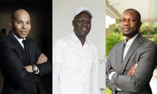 De g. à droite : Karim Wade, Khalifa Sall et Ousmane Sonko (photomontage JA © Sylvain Cherkaoui, Vincent Fournier, Clément Tardif)