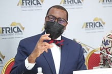 Akinwumi Adesina, le président de la BAD, lors d’une conférence de presse à Abidjan, le 29 novembre 2021. © DR / Banque africaine de développement