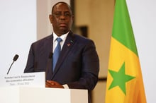 Macky Sall au sommet sur le financement des économies africaines, à Paris, le 18 mai 2021. © Ludovic Marin/Pool via REUTERS