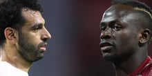 Coéquipiers à Liverpool, les deux superstars africaines, l’Égyptien Mohamed Salah et le Sénégalais Sadio Mané, vont s’affronter pour décrocher le sacre continental. © Montage JA : KENZO TRIBOUILLARD/AFP ; OLI SCARFF/AFP