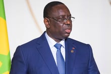 Macky Sall au palais de l’Elysée, en France. © Romain GAILLARD/REA