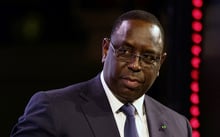 Le président sénégalais Macky Sall, lors de la conférence « Investir ensemble, pour une nouvelle alliance entre l’Afrique et l’Europe » organisée par l’Agence française de développement (AFD) sur le campus de la Station F à Paris, le 16 février 2022. © SARAH MEYSSONNIER/AFP