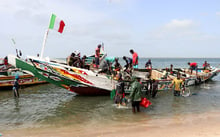 Dans le port de Djiffer, au Sénégal. © Alaattin Dogru/Anadolu Agency/AFP