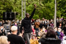 Serigne Mbaye à Madrid, en Espagne, le 30 avril 2021. © JON IMANOL REINO/NurPhoto via AFP