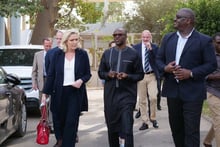 Marine Le Pen au centre hospitalier de l’Ordre de Malte, à Dakar, le 18 janvier 2023. © MLP_officiel/Twitter