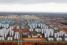Kilamba Kiaxi, ville satellite de la capitale angolaise, le 29 avril 2014. © Xinhua/MAXPPP