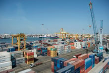 Le Port autonome de Dakar (Sénégal), géré par le dubaïote DP WorlD © Sylvain Cherkaoui pour Jeune Afrique.