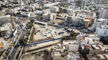 Le terrain convoité par la mairie et la gendarmerie dans la commune de Ngor, à Dakar. © Annika Hammerschlag pour JA