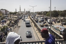 Dakar, le 5 juin 2023, alors que les manifestations se sont calmées quatre jours après la condamnation du chef de l’opposition Ousmane Sonko. © JOHN WESSELS / AFP