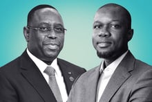 Macky Sall et Ousmane Sonko © Clément Tardif pour JA ; Kirill Kukhmar/TASS/Sipa