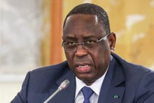 Le président sénégalais, Macky Sall, lors d’une réunion avec le président russe, Vladimir Poutine, à Saint-Pétersbourg, le 17 juin 2023. © Sergei Bobylev/TASS/Sipa