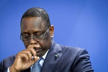 Le président sénégalais, Macky Sall, à la Chancellerie, à Berlin, en Allemagne, le 27 janvier 2020. © Annegret Hilse / Reuters