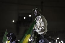 L’opposant sénégalais Ousmane Sonko, lors d’un meeting, à Dakar, le 14 mars 2023. © John Wessels/AFP