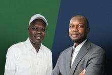 Khalifa Sall et Ousmane Sonko. © Montage JA : Sylvain Cherkaoui pour JA ; Clément Tardif pour JA