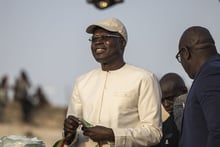 Khalifa Sall , le 14 mars 2023, à Dakar. © JOHN WESSELS/AFP