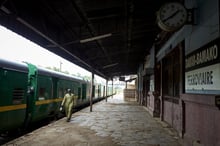 Gare centrale de Bamako, le 21 octobre 2019. © MICHELE CATTANI/AFP