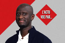 Bamba Lô, le cofondateur de Paps, lors de l’enregistrement de l’émission RFI Jeune Afrique à Paris, le 24 novembre 2023. © Christel JEANNE pour JA