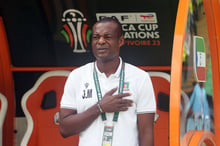 Juan Micha, au stade olympique Alassane-Ouattara d’Ebimpé à Abidjan, le 14 janvier 2024. © Sunday Alamba/AP/SIPA