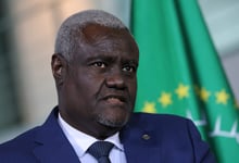 Le président de la Commission de l’Union africaine, Moussa Faki Mahamat, à Berlin, en Allemagne, en novembre 2023. © Sean Gallup/Getty Images Europe / Getty Images via AFP.