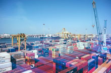 Vue du port autonome de Dakar (Sénégal), géré par DP World. © Sylvain Cherkaoui pour JA