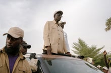 L’ex-Premier ministre Amadou Ba, candidat de l’Alliance pour la République (APR) du président sortant, arrive à Diourbel le 19 mars 2024. © Carmen Abd Ali/AFP