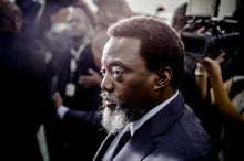 Joseph Kabila arrive au bureau de vote de l’Institut de la Gombe lors des élections générales à Kinshasa, en RDC, le 30 décembre 2018. © LUIS TATO/AFP