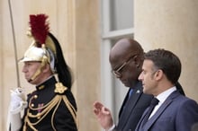 Le président français, Emmanuel Macron, et le président congolais, Félix Tshisekedi, à l’Élysée, le 29 avril 2024. © Christophe Ena/POOL/AFP