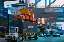 Le terminal à conteneurs de DP World sur le port de Berbera au Somaliland, le 21 août 2021. © Ed RAM / AFP