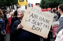 Manifestation contre l’extrême droite, à Paris le 15 juin 2024. © Pierre TOURY/Saif Images