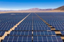 Installation photovoltaïque à à Metbassta, dans le gouvernorat de Kairouan en Tunisie. © AMEA