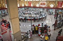 Au siège de la Société générale Côte d’Ivoire, à Abidjan. © Olivier pour JA