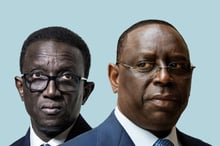 Amadou Ba et Macky Sall (montage JA) © Xose Bouzas / Hans Lucas via AFP – Tiksa Negeri/Reuters