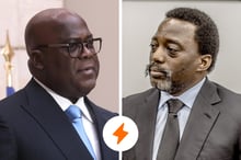 Félix Tshisekedi et Joseph Kabila. © Montage JA ; Stephane Lemouton/SIPA ; Daniel Etter/REDUX-REA